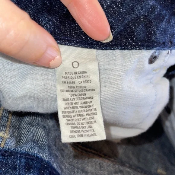 American Eagle Distressed Frayed Summer Denim Jean Shorts Size 0 - Picture 6 of 7